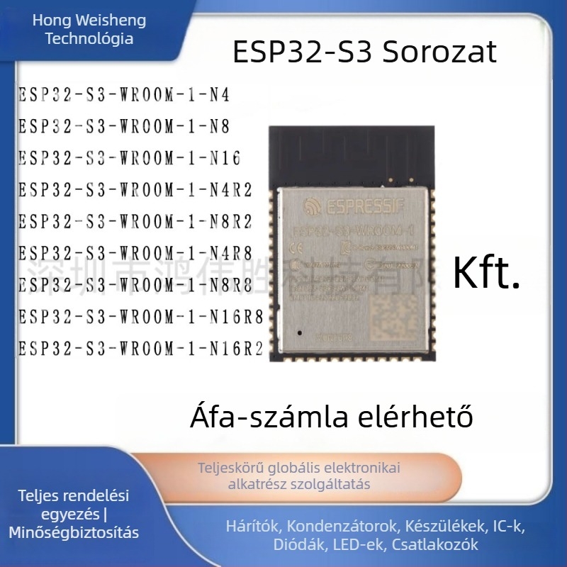 ESP32-S3-WROOM-1-N16R8 Wi‑Fi+Bluetooth 32 bites Dual-Core MCU modul