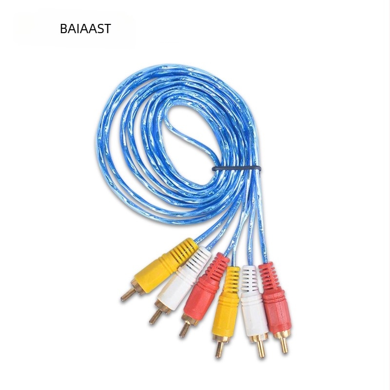 AV-kábel, 3RCA-ról 3RCA-ig, Lotus árnyékolt audió/videó kábel a TV-hez
