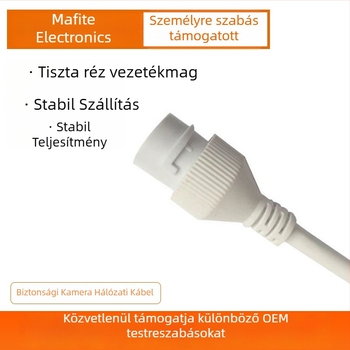 PoE-kábel hálózati kamerához - 8 magos tiszta réz, PVC-szigetelés, PVC-burkolat, vízálló, Ø 5,0 mm, hossz testre szabható