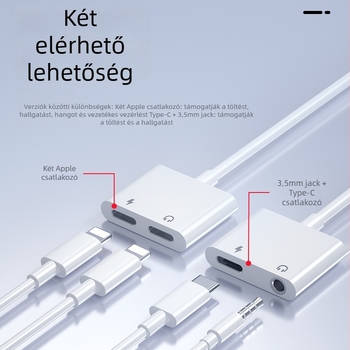 Type-C fejhallgató adapter, több interfésszel a 3,5 mm-hez, vezetékes audió kábel, modell YXS01