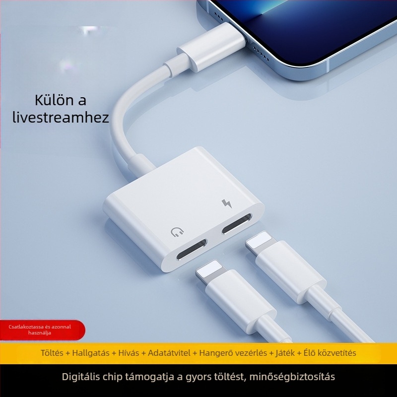 Type-C fejhallgató adapter, több interfésszel a 3,5 mm-hez, vezetékes audió kábel, modell YXS01