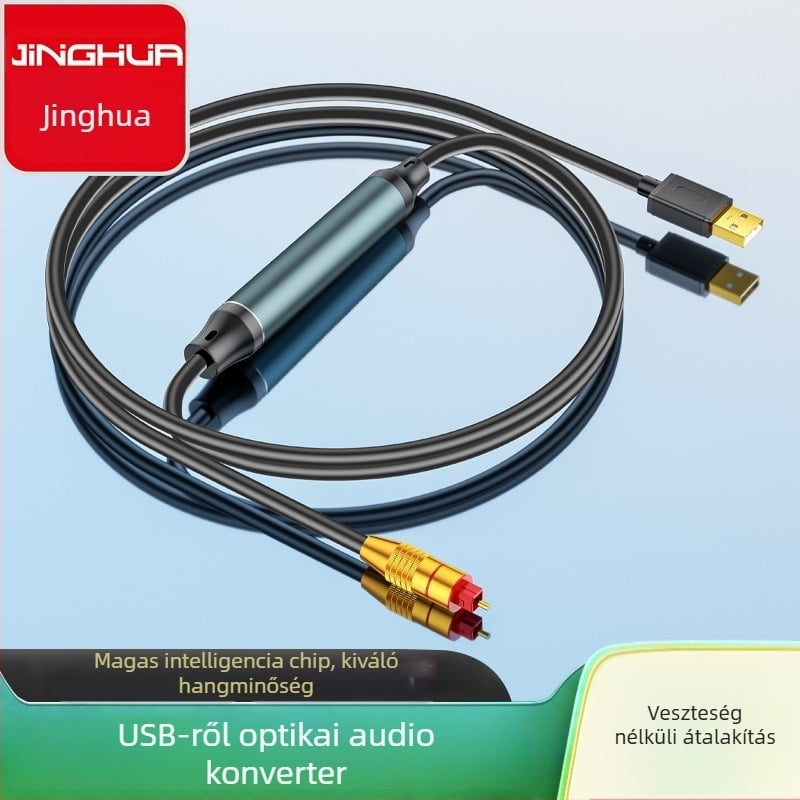 JH Jinghua Z245 USB-hoz optikai SPDIF hangkábel - aranyozott vezetők, réz mag, PC-hez
