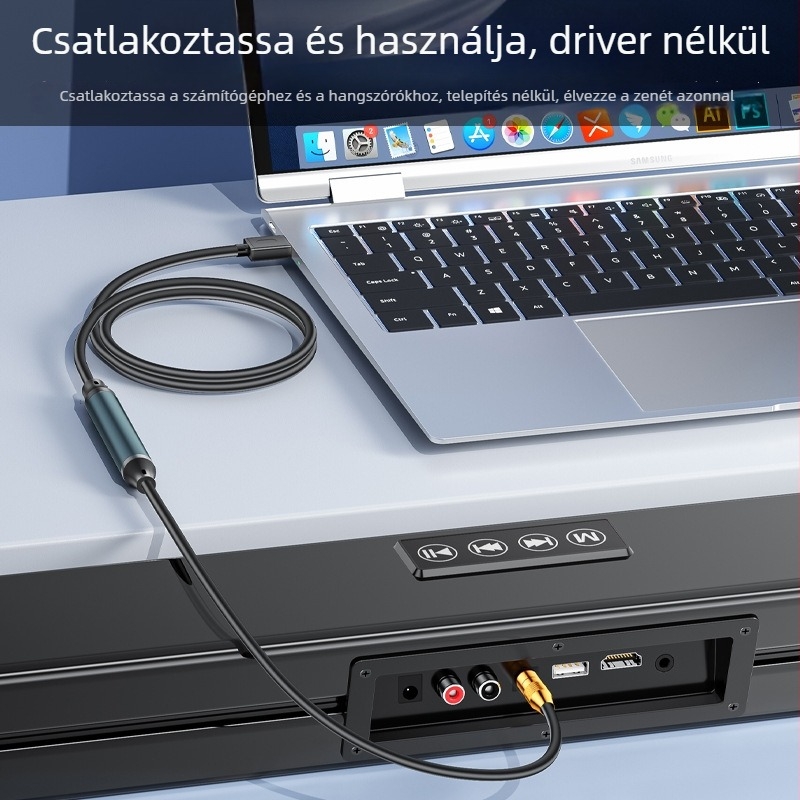 JH Jinghua Z245 USB-hoz optikai SPDIF hangkábel - aranyozott vezetők, réz mag, PC-hez