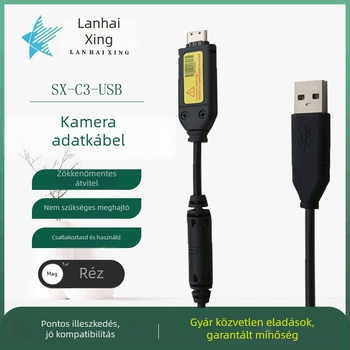 USB töltő- és adatkábel Samsung PL10/20/50/51/120/150/80/60 digitális fényképezőgépekhez — Blue Sea Star SX-C7-USB, 0,5 m