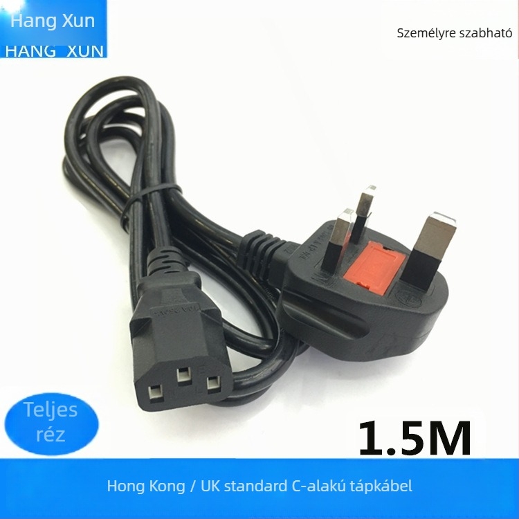 Brit szabványos végződésű tápkábel számítógépházhoz (OEM)