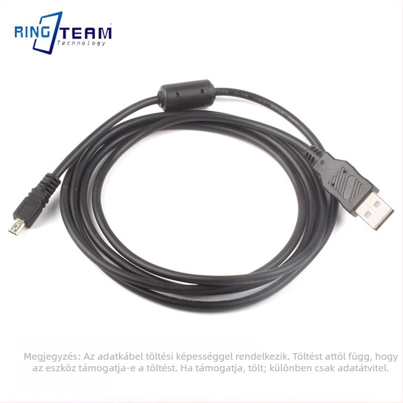 UC-E6 USB adatkábel Nikon/Sanyo/Pentax digitális fényképezőgépekhez, 1,5 m hosszú, OEM