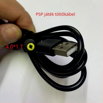 USB-tól DC-re töltőkábel PSP játékkonzolhoz, WX márka, Dc4.0 töltőkábel modell, tiszta réz vezető