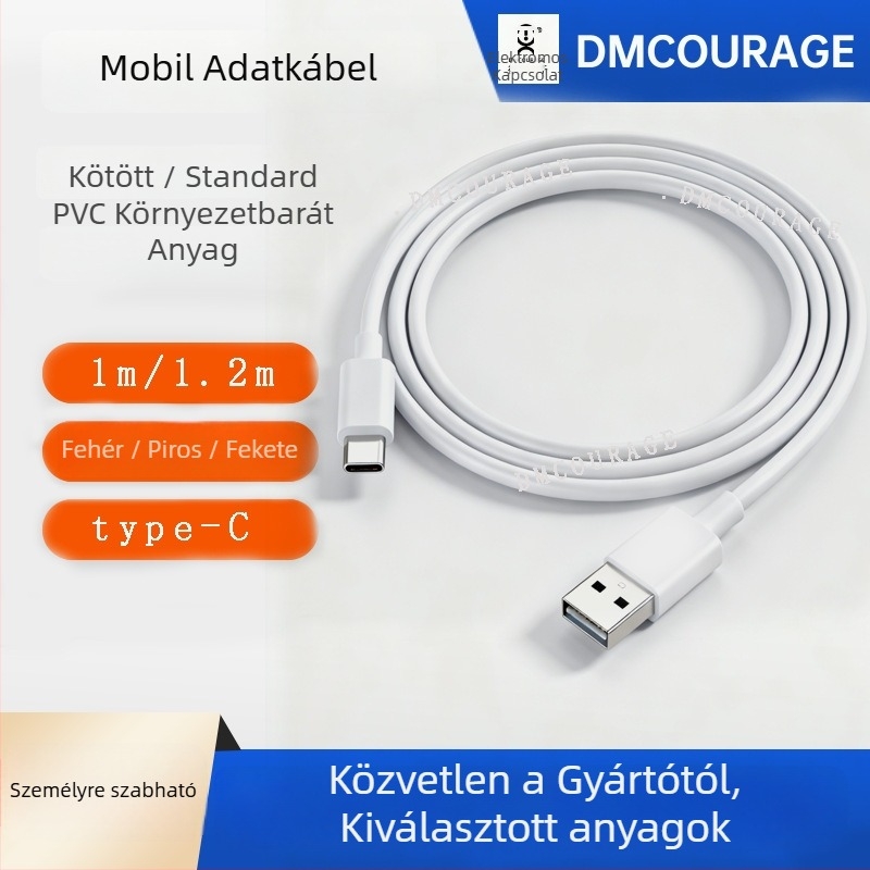 Dmcourage Dm-245 fonott gyorstöltésű adatkábel okostelefonokhoz | Modell Dm-245, Kód 002, Megjelenés 2025