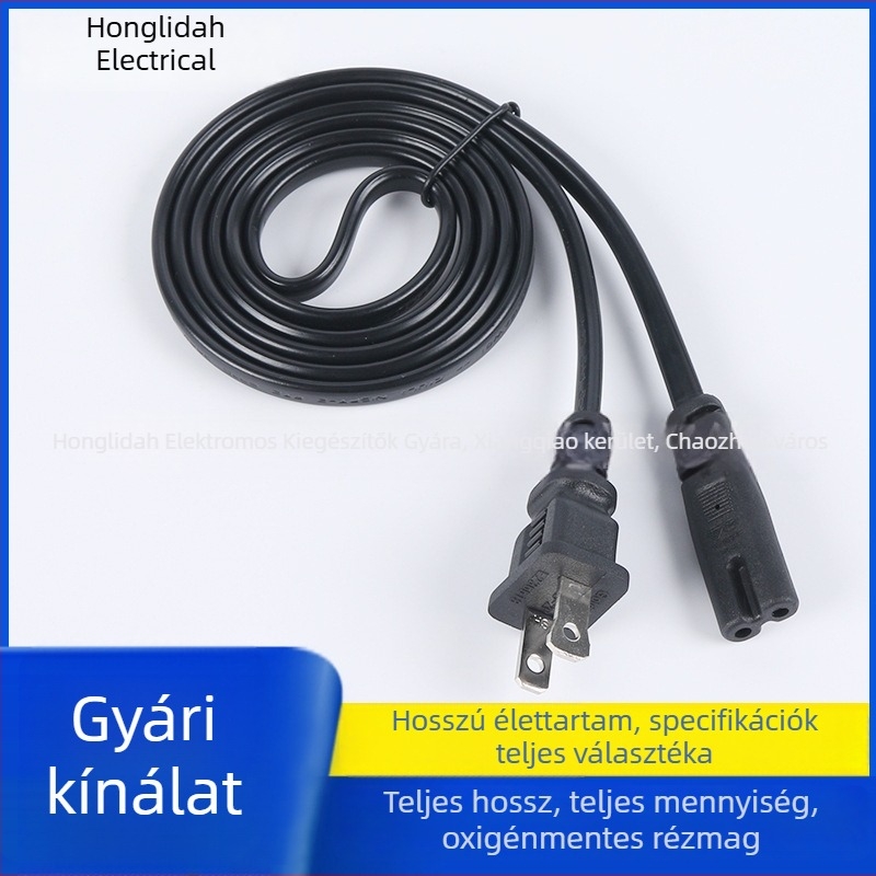 1,2 m hosszú lapos dugaszú tápkábel digitális fényképezőgéphez és töltőhöz, univerzális adapterkábel