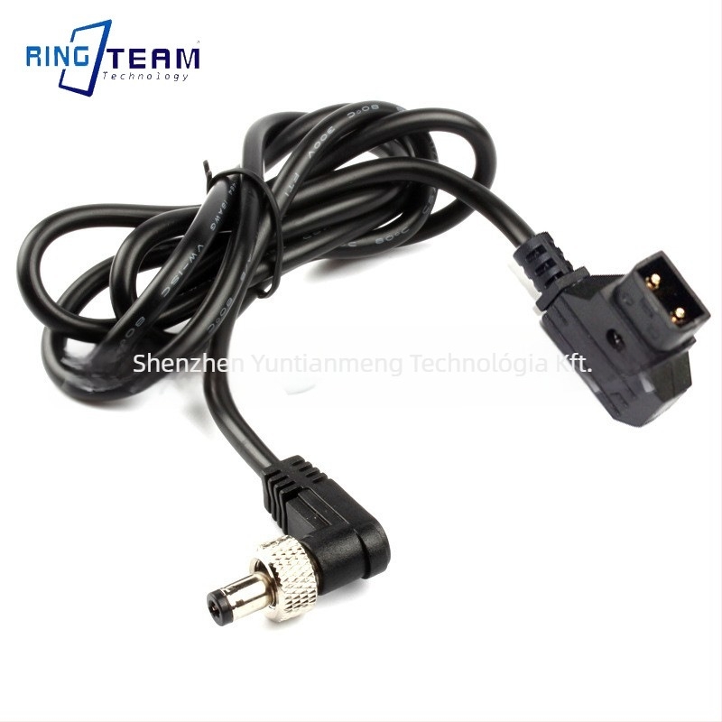 D-TAP a DC5525 önzáró férfi tápkábel monitorokhoz, jelzőfénnyel a helytelen csatlakozás ellen