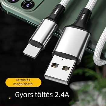 Lightning PD-támogatású szövött gyors töltőkábel, nylon