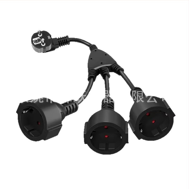 EU-s standard hosszabbító kábel 1–3, 3-pontos férfi–női, 3-vezetékes, 1,5 mm²