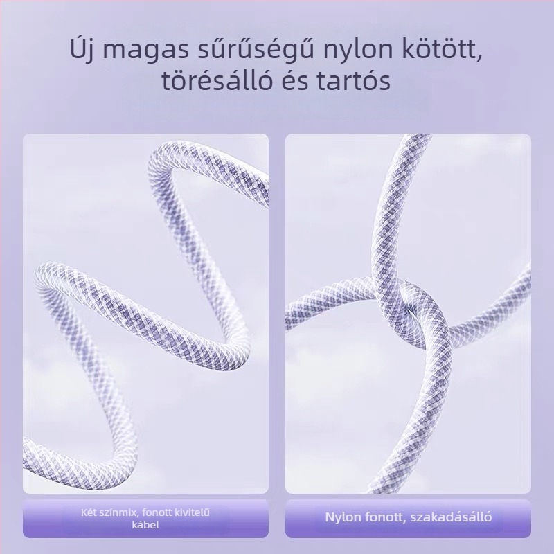 Macaron adatkábel Lightning/Type-C, PD20W gyors töltés, hossz 1–2 m, anyag: TPE
