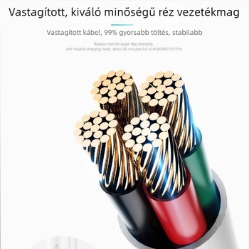 Type-C adat- és töltőkábel — gyors töltés, egyfejű csatlakozó, nem testreszabható