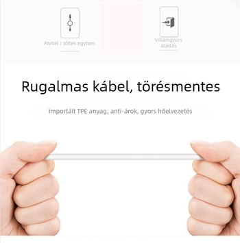 Type-C adatkábel 66W gyors töltéshez, kompatibil Huawei készülékkel, hossz 1–2 m, egyoldali csatlakozó