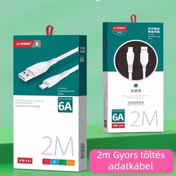 3 az 1-ben gyors töltőkábel Lightning, Micro USB és Type-C csatlakozókhoz, TPE anyag, egyvégű