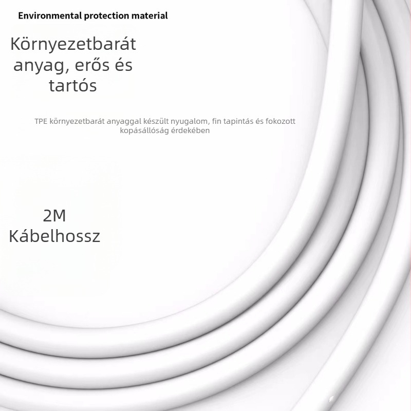 3 az 1-ben gyors töltőkábel Lightning, Micro USB és Type-C csatlakozókhoz, TPE anyag, egyvégű