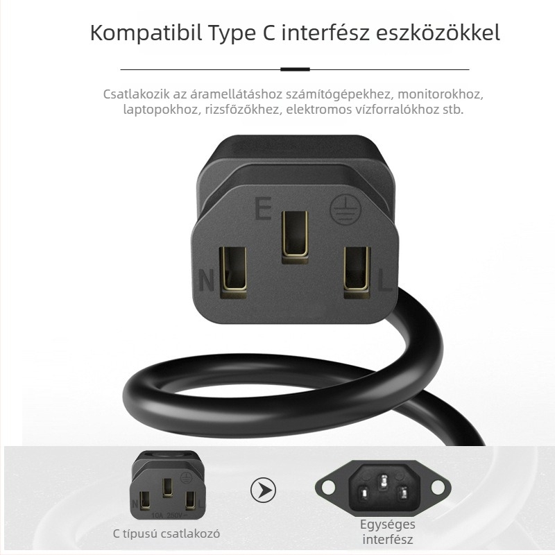 CCC-tanúsítvánnyal rendelkező tápkábel, PVC burkolattal, GB nemzeti szabvány, 3-vezetékes kábel háromtűs végződéssel