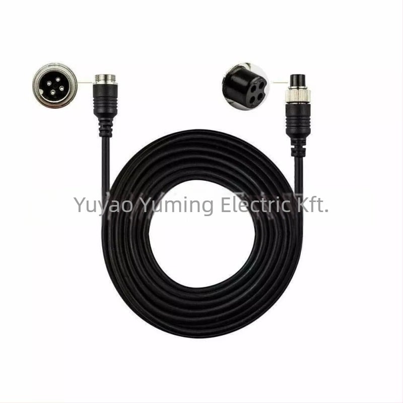 4‑tűs GX12 autós videokábel, 75 Ω, 1080P kamera bővítéshez