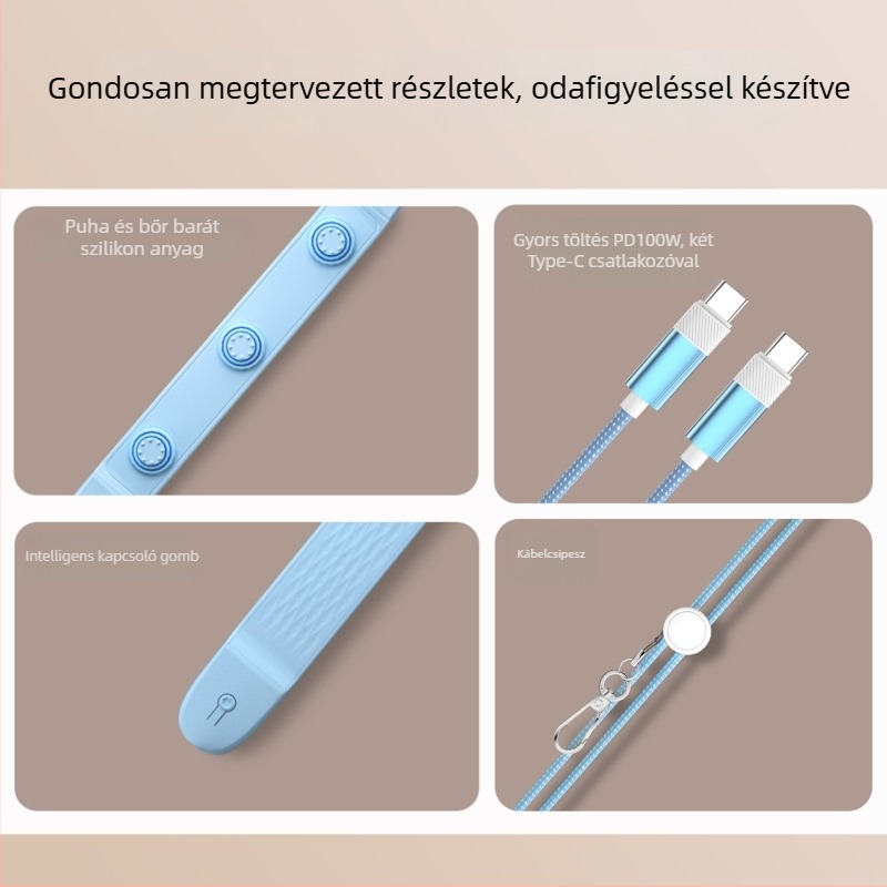 Type-C PD gyorstöltő kábel, szilikonból, 20W max