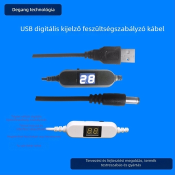 Deshijia DSJ-22-SXTJ USB állítható tápegységkábel LED-feszültség kijelzővel