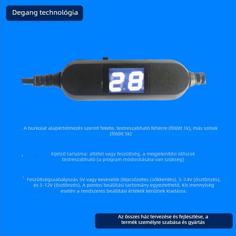 Deshijia DSJ-22-SXTJ USB állítható tápegységkábel LED-feszültség kijelzővel