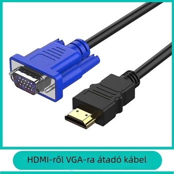 HDMI– VGA adapter kábel – HDMI férfi a VGA férfi, acélmag bevonva rézzel, ötvözet vezeték, 2023-es kiadás