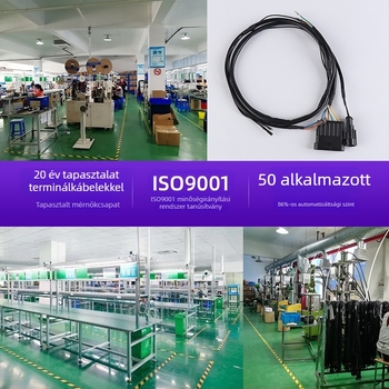 Autóipari kábelköteg kamerákhoz, 2-14 vezető, ónnal bevont réz, PVC hüvely, 220V, testreszabható