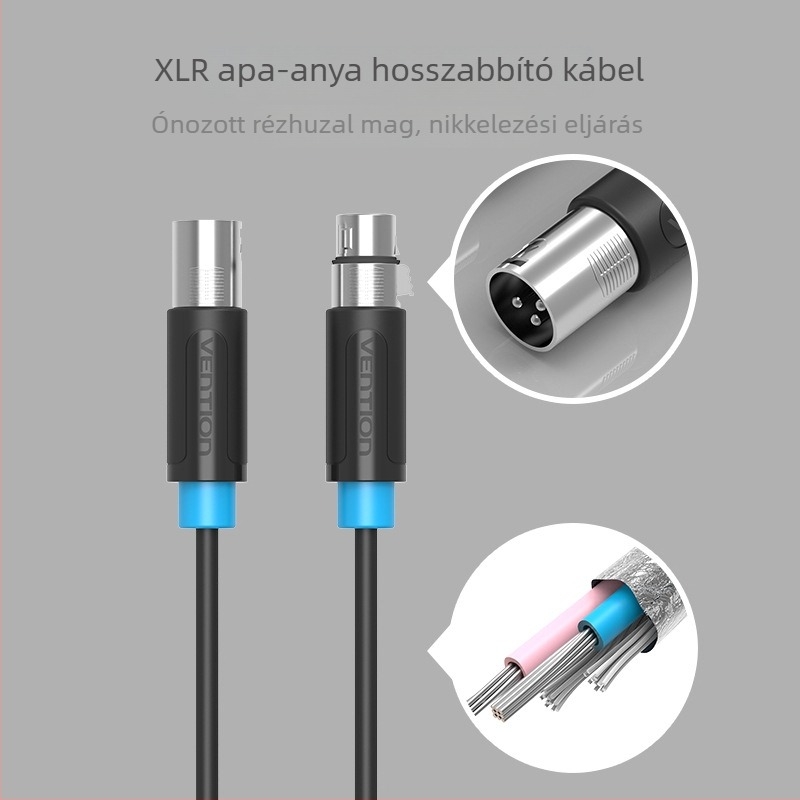 Weixun BBF XLR hosszabbító kábel, kiegyensúlyozott hang mikrofonhoz, férfi–nő és férfi–férfi csatlakozók