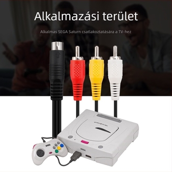 Sega Saturn AV-kábel, háromsoros csatlakozó, tiszta réz mag, PVC szigetelés, Saturn-sorozat