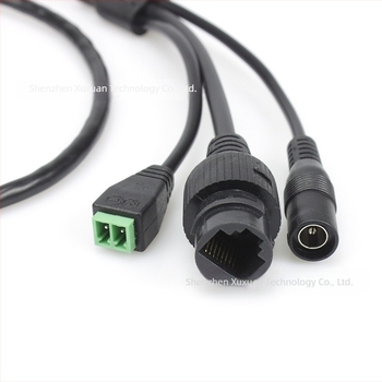 RJ45-DC női csatlakozó kábel kamerákhoz, 1-3 osztókábel megfigyeléshez, nagy felbontású