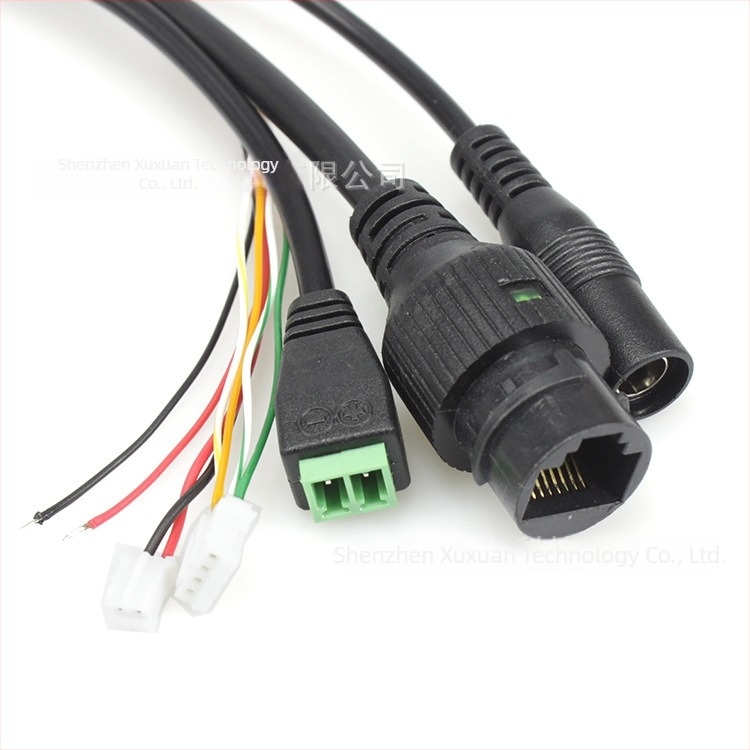 RJ45-DC női csatlakozó kábel kamerákhoz, 1-3 osztókábel megfigyeléshez, nagy felbontású
