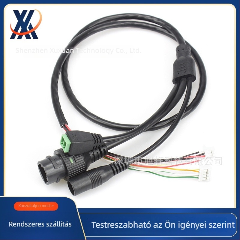 RJ45-DC női csatlakozó kábel kamerákhoz, 1-3 osztókábel megfigyeléshez, nagy felbontású