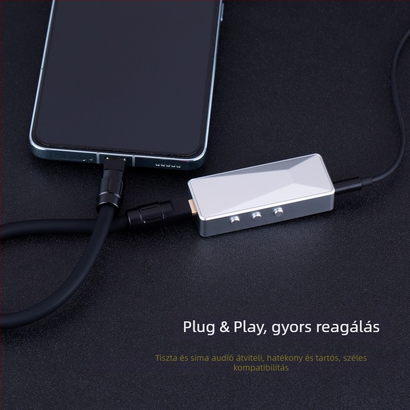 OTG audio kábel - oxigénmentes réz, aranyozott, Type-C csatlakozó, UL tanúsítvány, Bartok Otg03