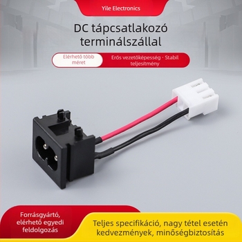DC tápegység csatlakozóaljzat terminálkábel laptophoz, digitális fényképezőgéphez, LED lámpához és routerhez (Márka: Yile)