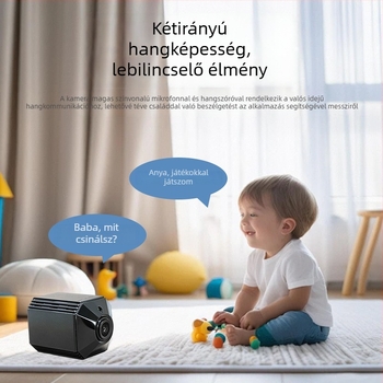 Okos vezeték nélküli megfigyelő kamera éjszakai látással, 2MP felbontás, 3.6 mm objektív, 10–30 m hatótávolság, mobilalkalmazásos távvezérlés