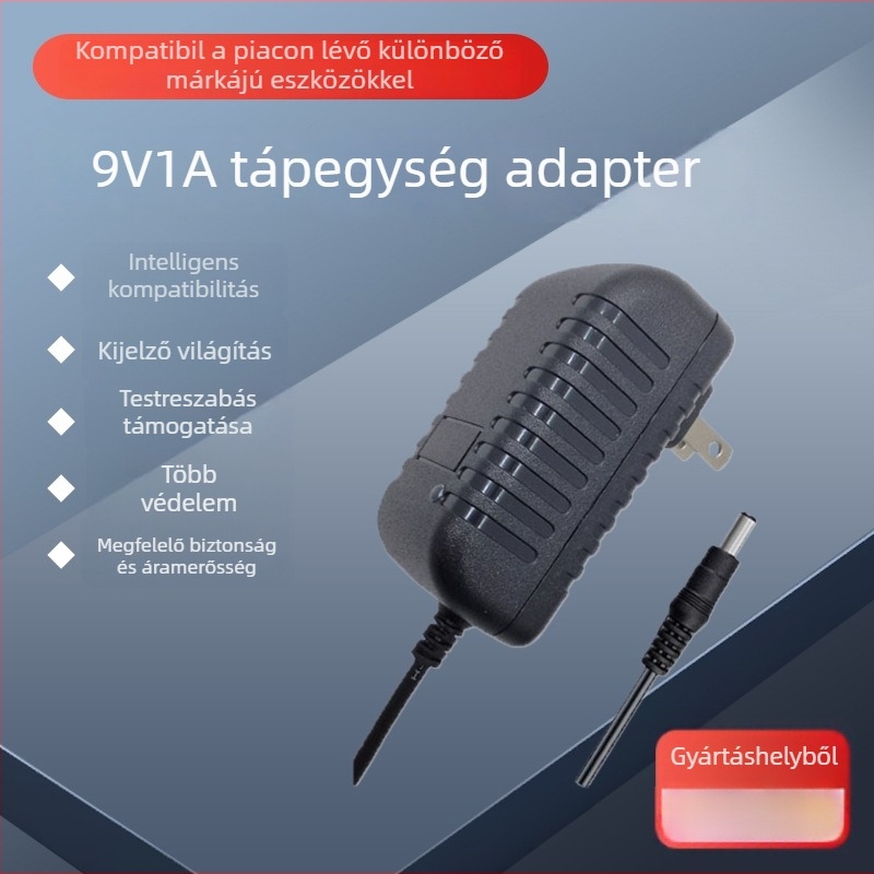 9V1A/9V2A tápegység LED manikűr polírozóhoz, digitális mérleghez és kártyaolvasóhoz, 1 m kábel, JY