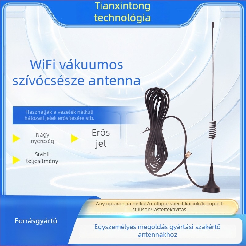 WiFi antenna szívófejjel, könnyű, összecsukható, beltéri széles sávú, hosszú távú stabil jelátvitel