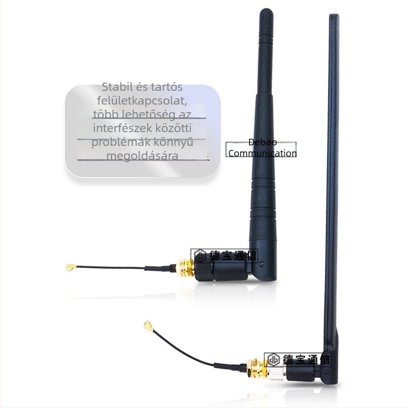 IPEX–SMA női adapterkábel antenna számára, 0–3 GHz, 50 Ω, SWR ≤1.5, nyereség 3 dB, 15 cm hosszú