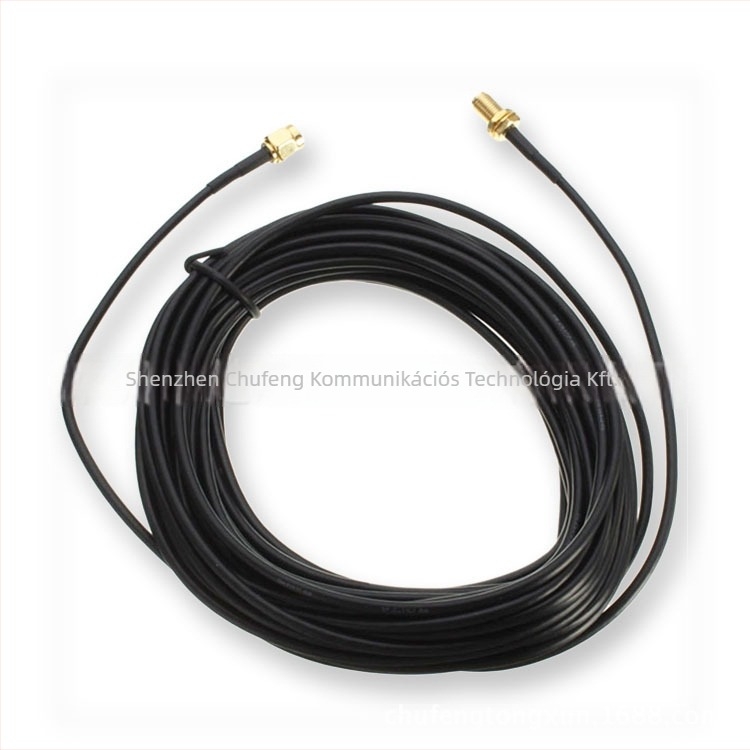 RF koaxiális antenna kiegészítő kábel SMA-J férfi – SMA-K nő, RG58, 50 Ω, 3 m, tiszta réz vezető