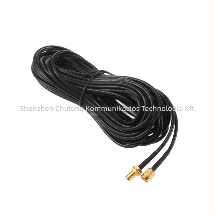 RF koaxiális antenna kiegészítő kábel SMA-J férfi – SMA-K nő, RG58, 50 Ω, 3 m, tiszta réz vezető