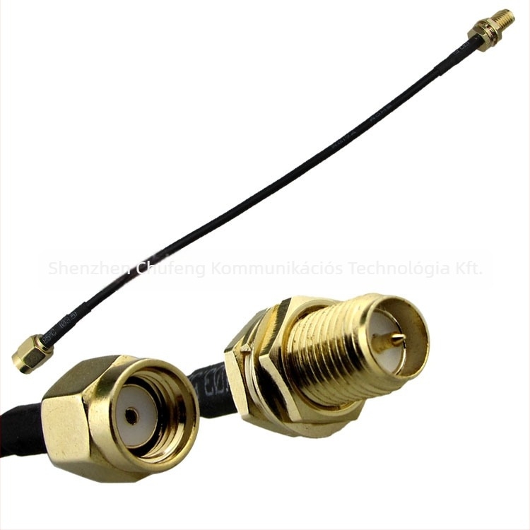 RF koaxiális antenna kiegészítő kábel SMA-J férfi – SMA-K nő, RG58, 50 Ω, 3 m, tiszta réz vezető