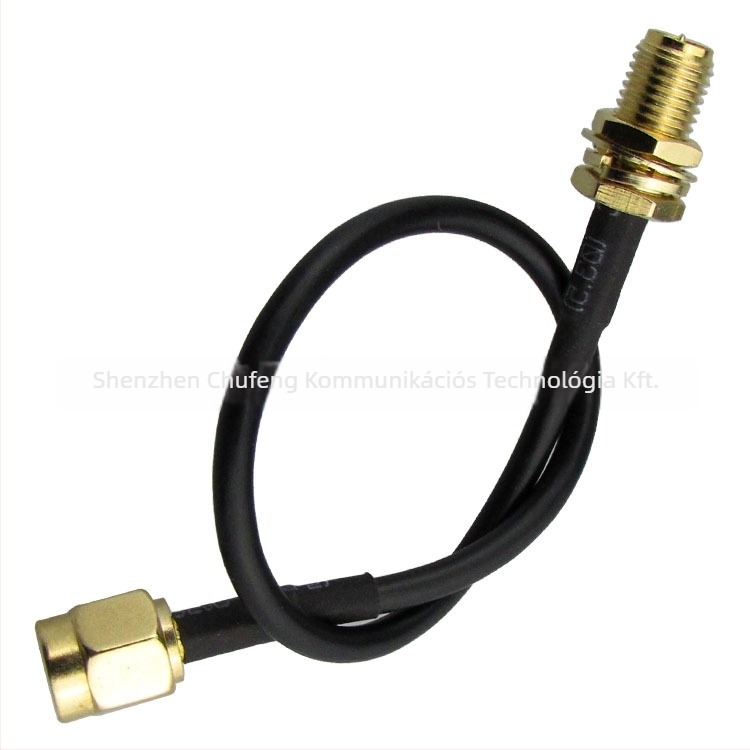 RF koaxiális antenna kiegészítő kábel SMA-J férfi – SMA-K nő, RG58, 50 Ω, 3 m, tiszta réz vezető