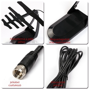 Eternal Star beltéri TV antenna, 470-860 MHz, gain 6-9, 75 Ω, SWR ≤ 2