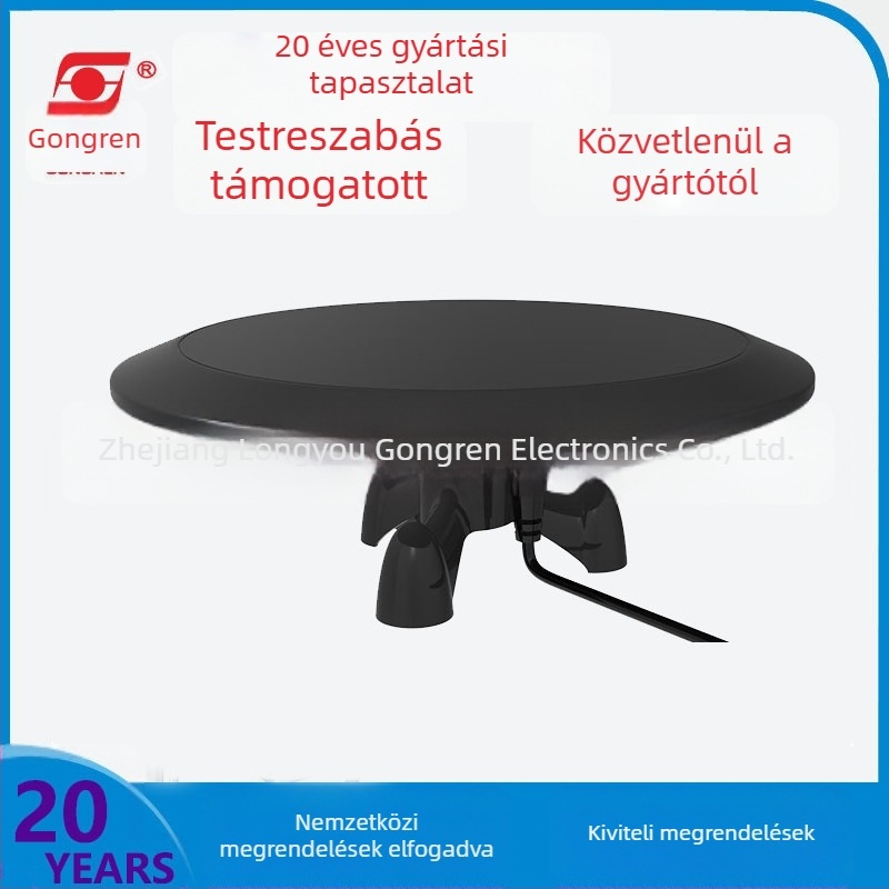 Belső TV antenna DVB-T vevővel, Hd-119, nyereség 20–35 dB, frekvenciatartomány 470–862 MHz, impedancia 75 Ω, SWR ≤ 1,5