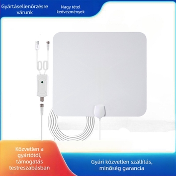 Beltéri TV antenna, frekvenciatartomány 470–862 MHz, nyereség 25, kimeneti impedancia 75 Ω, SWR ≤ 2.0
