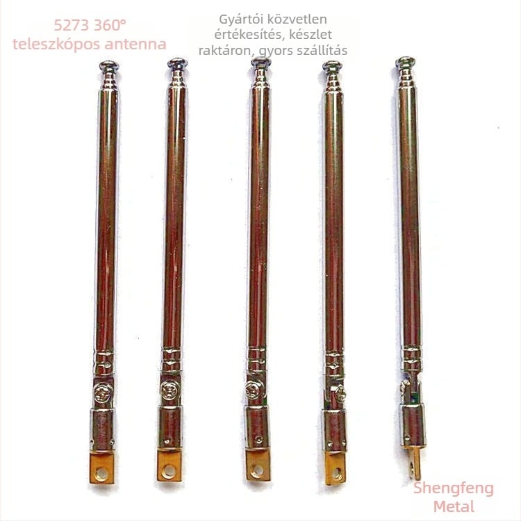 Shengfeng teleszkópos rozsdamentes acél rádióantenna, modell 5273III, súly 0,085 kg