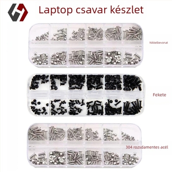 Laptophoz tartozó csavar készlet süllyesztett fejű, mikro csavarok, GB 819 szabvány, osztályok A/B/C