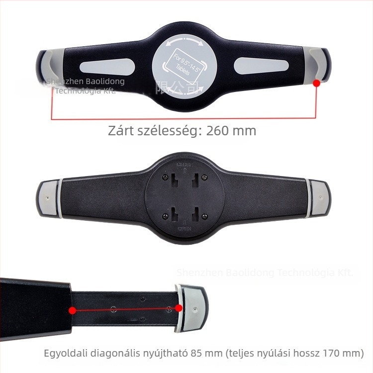 Forgó hátsó clamp tabletához, modell C92, kompatibil iPad 2/3/4-hez, tablet alap, súly 0.21