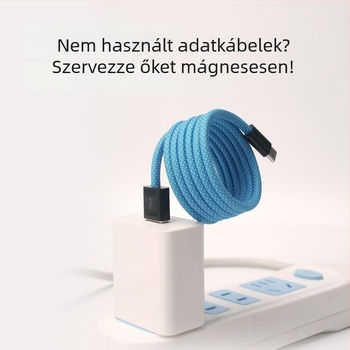 Mágneses szövött USB-C töltőkábel tablettákhoz, 1 m, univerzális, gyors töltés és adattovábbítás